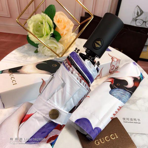 GUCCI古馳傘 2018年度 最新火爆單品 G家自動傘 古奇小蜜蜂圖案 防曬晴雨傘  zm1018
